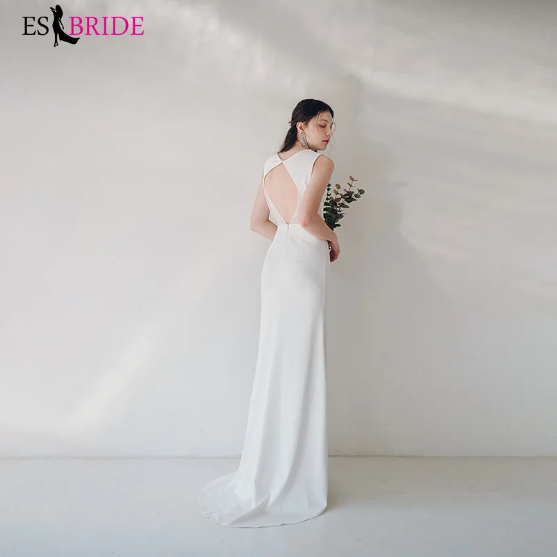 Простое свадебное вечернее платье с открытой спиной | Свадьбы и торжества