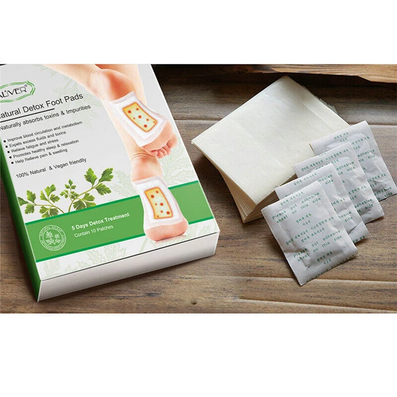 10 шт. пластырь для ног натуральный Детокс детоксикация отек сна похудения