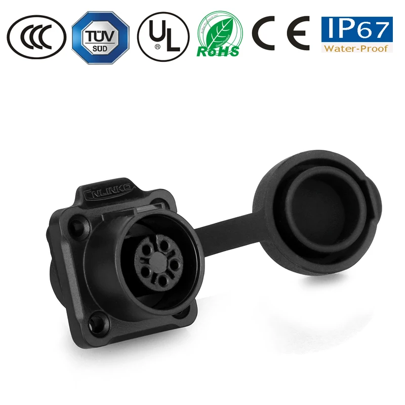 Водонепроницаемый Штекерный кабель разъем гнездовая панель M12 5-контактный