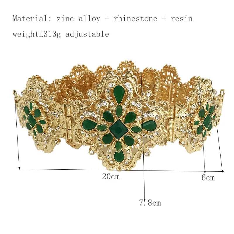 

morocco belts for women luxury brand designer hollow flower wedding dress belts-women-high-quality metal waist adjustable