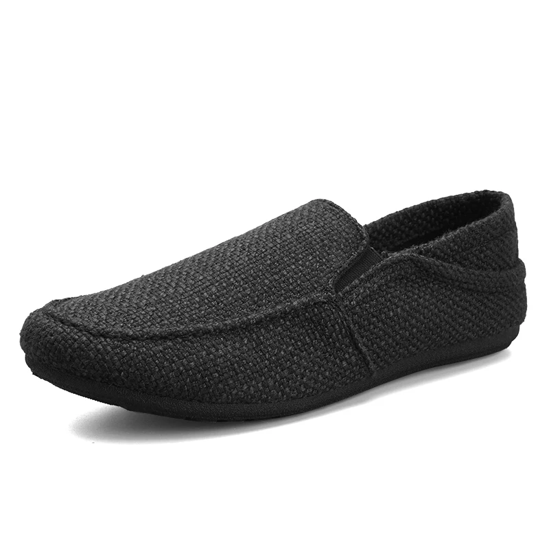 

New Loafers Men Breathable Casual Shoes Classic Linen Slip On Sneakers Male Summer Cheap Driving Shoes For Men Wide 2021