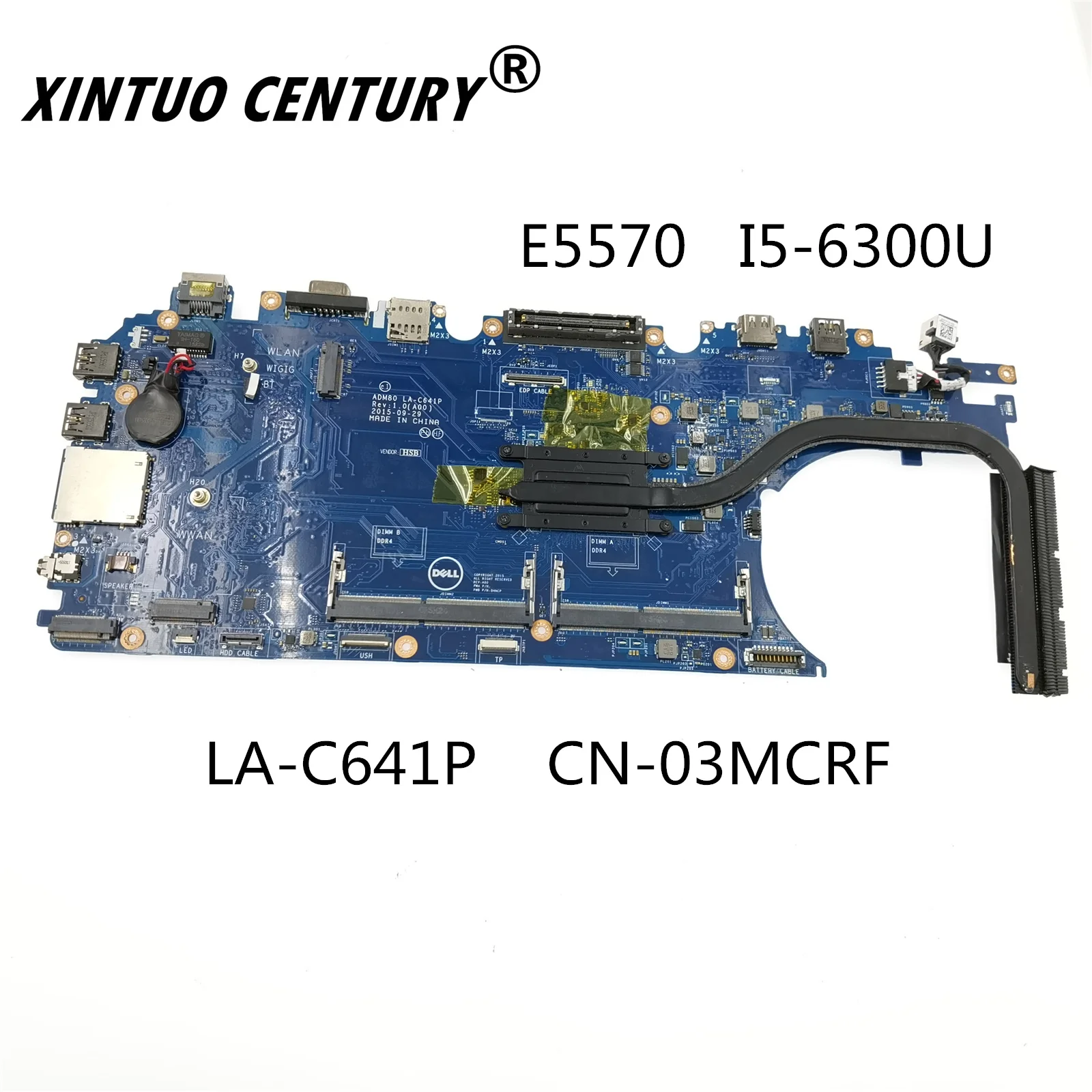 LA C641P CN 03MCRF 3MCRF для DELL Latitude 5570 E5570 Материнская плата ноутбука I5 6300U Процессор