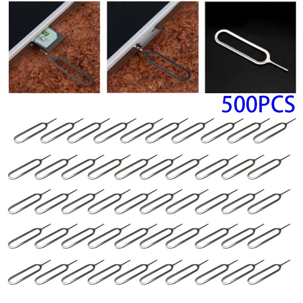 

500 Pcs Eject Sim Card Tray Open Pin Needle Key Tool For Universal Mobile Phone For Huaweixaiomi Sim Ejector Tool