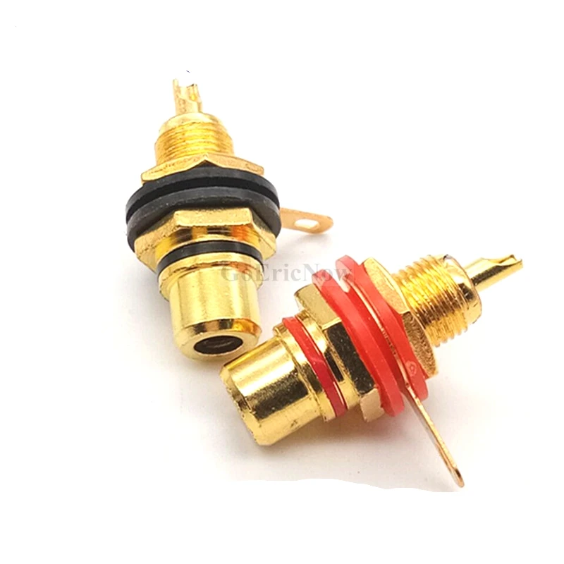 1 компл. сплав RCA Hi-Fi позолоченный гнездовой разъем шасси панели PCB адаптер |