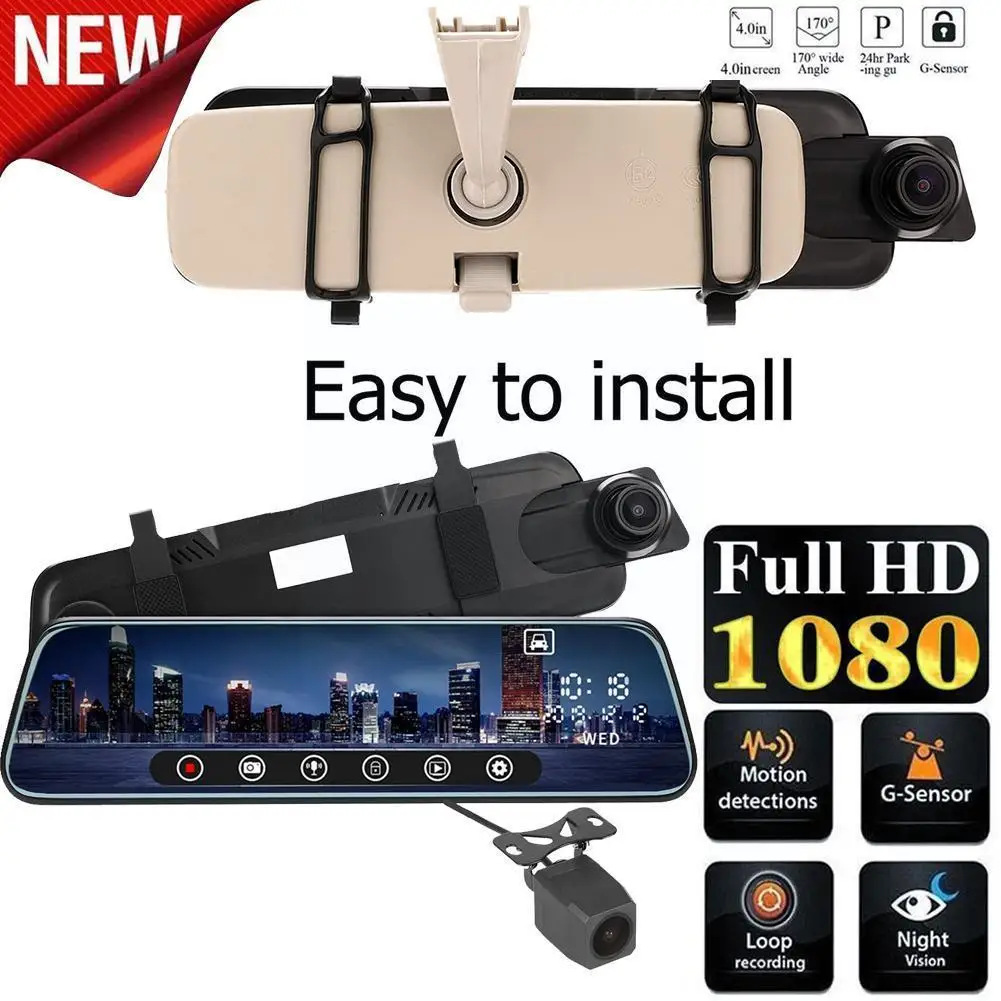 

10Inch Car DVR Electronic Radar Night Dash Cam IPS GPS Rear With Screen G-sensor RearView Support Camera Camera C7L3