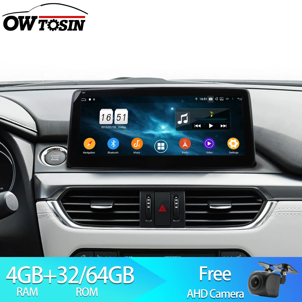 Автомагнитола Owtosin мультимедийный видеоплеер навигация GPS Android 9 0 для MAZDA 6 Mazda6 2015