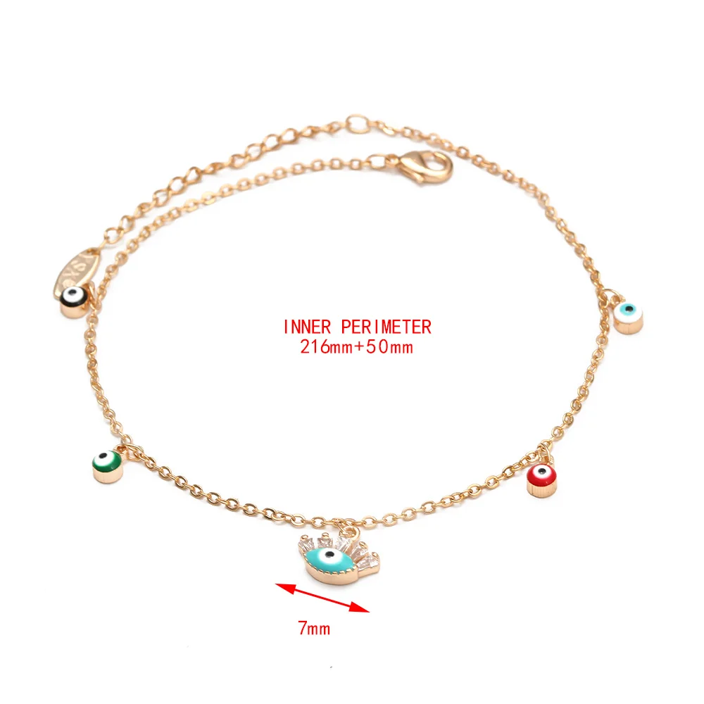 С клипсами Дурной глаз мульти Цвет 'турецкий глаз' браслет с подвеской на