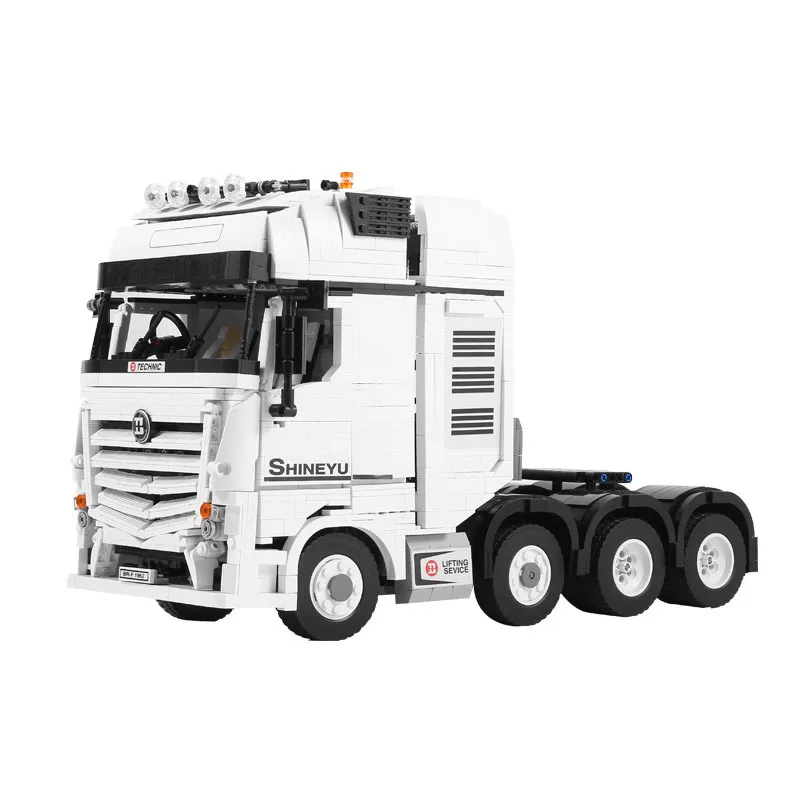 

QC007 The MOC-1389 Yuji truck tractor remote control car model boy plug-in building block toys for children