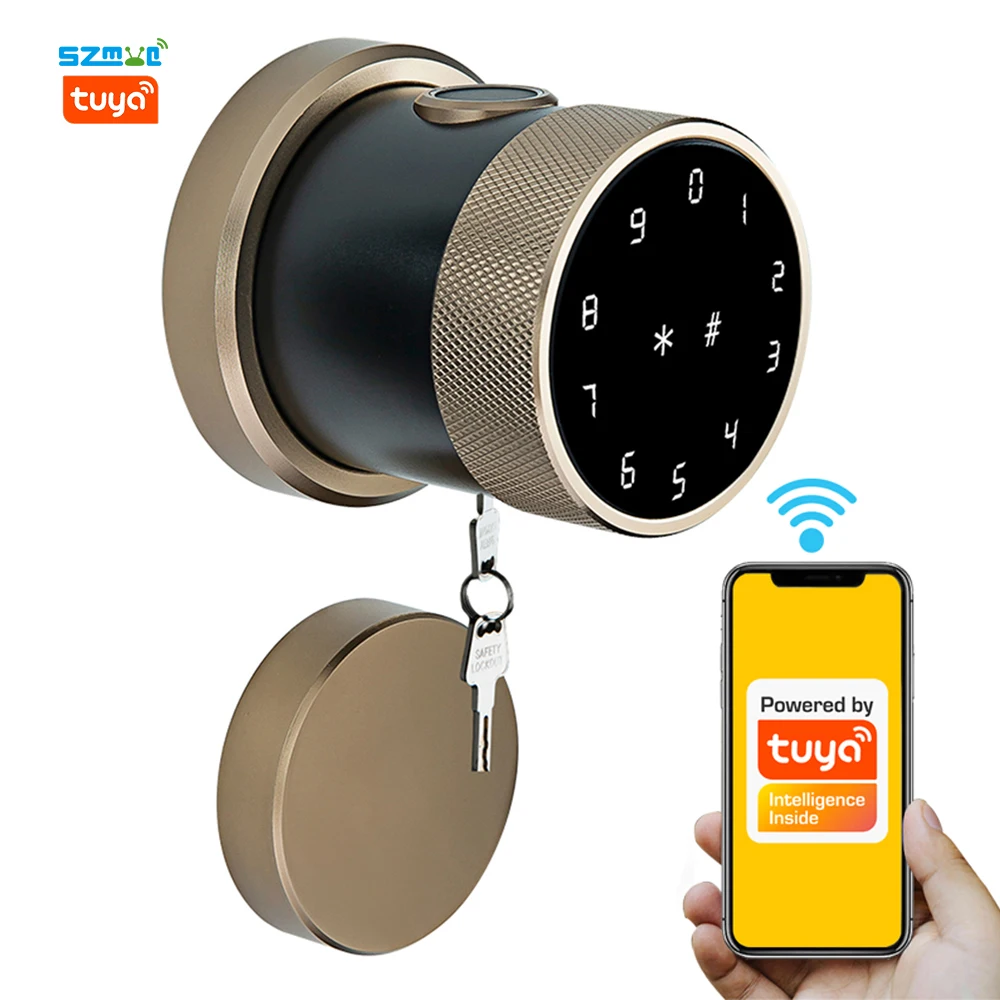 

Tuya Smart Electronic Door Lock Fingerprint Wifi Security Intelligent Biometric Gate metal Locks With handles Digital Office Key