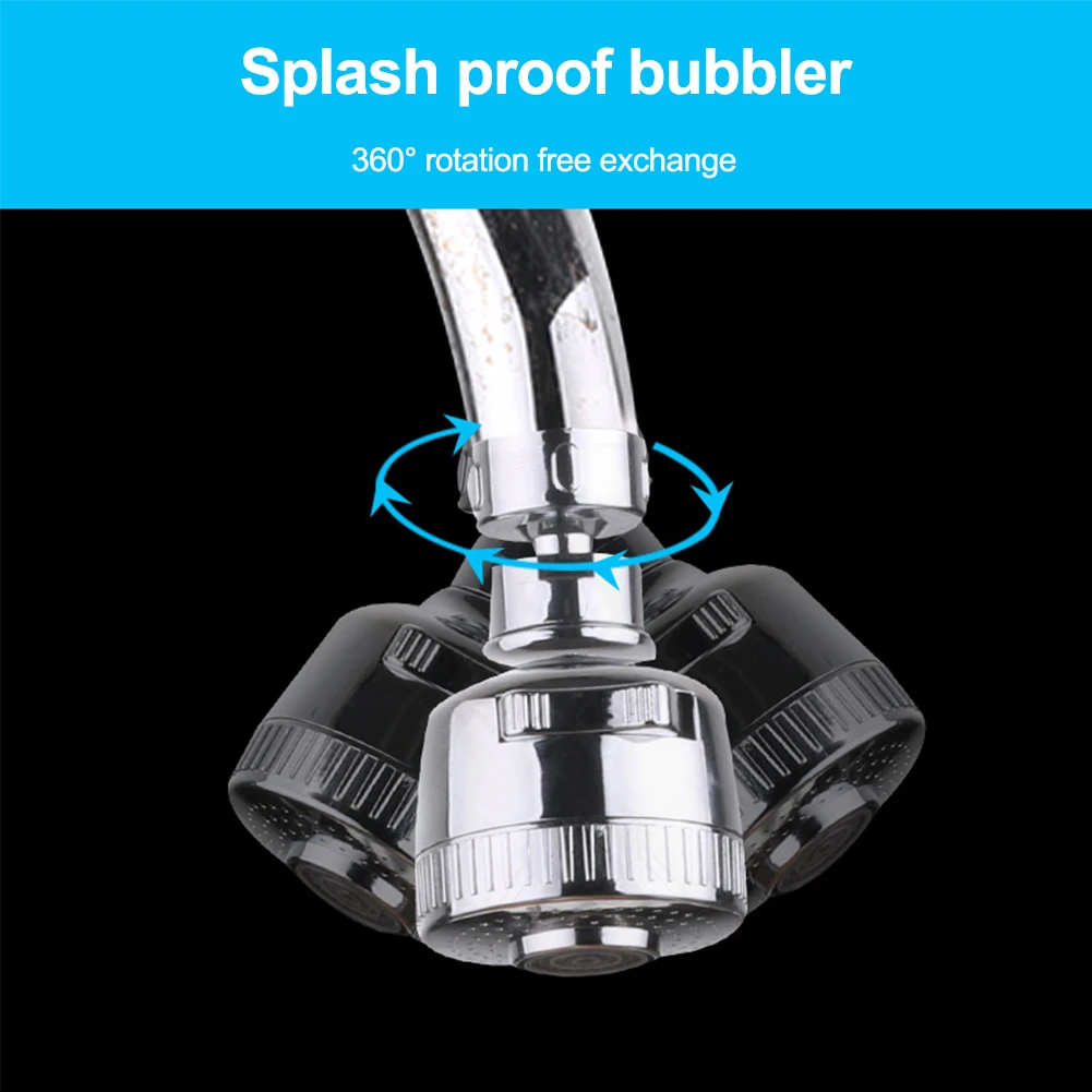 

Kitchen Faucet Bubbler Aerator Adjusted Universal Pressurized Water-saving Shower Splash-proof Filter Nozzle 360 rotation