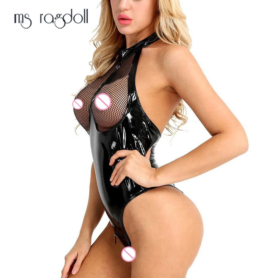 Эротическое сексуальное нижнее белье ms ragdoll пижама Тедди для женщин кожаный