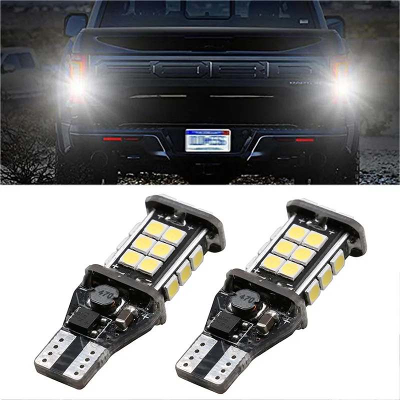 Светодиодная автомобильная лампа белая T15 W16W 3030 24SMD запасной задний фонарь