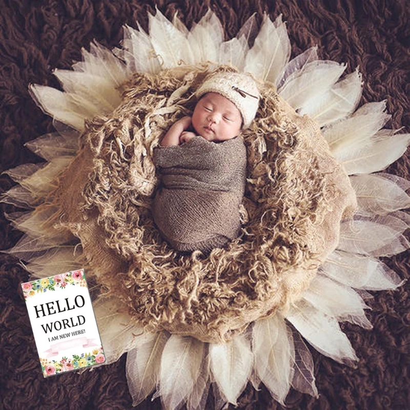 

12 Pcs Month Card Baby Monthly Newborn Milestone Photo Sharing Cards Gift Set Fu