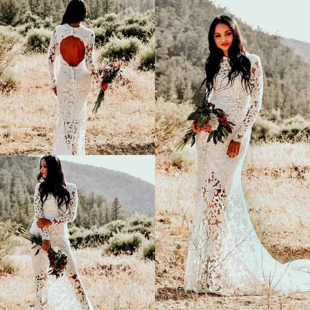 Шикарная Русалка кружевное женское платье 2020 сексуальное иллюзионное с длинным