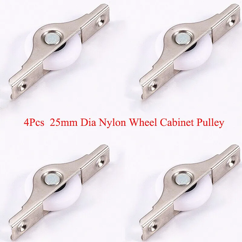 4 шт./компл. 25 мм Медведь раздвижные двери нейлоновые роликовые колеса