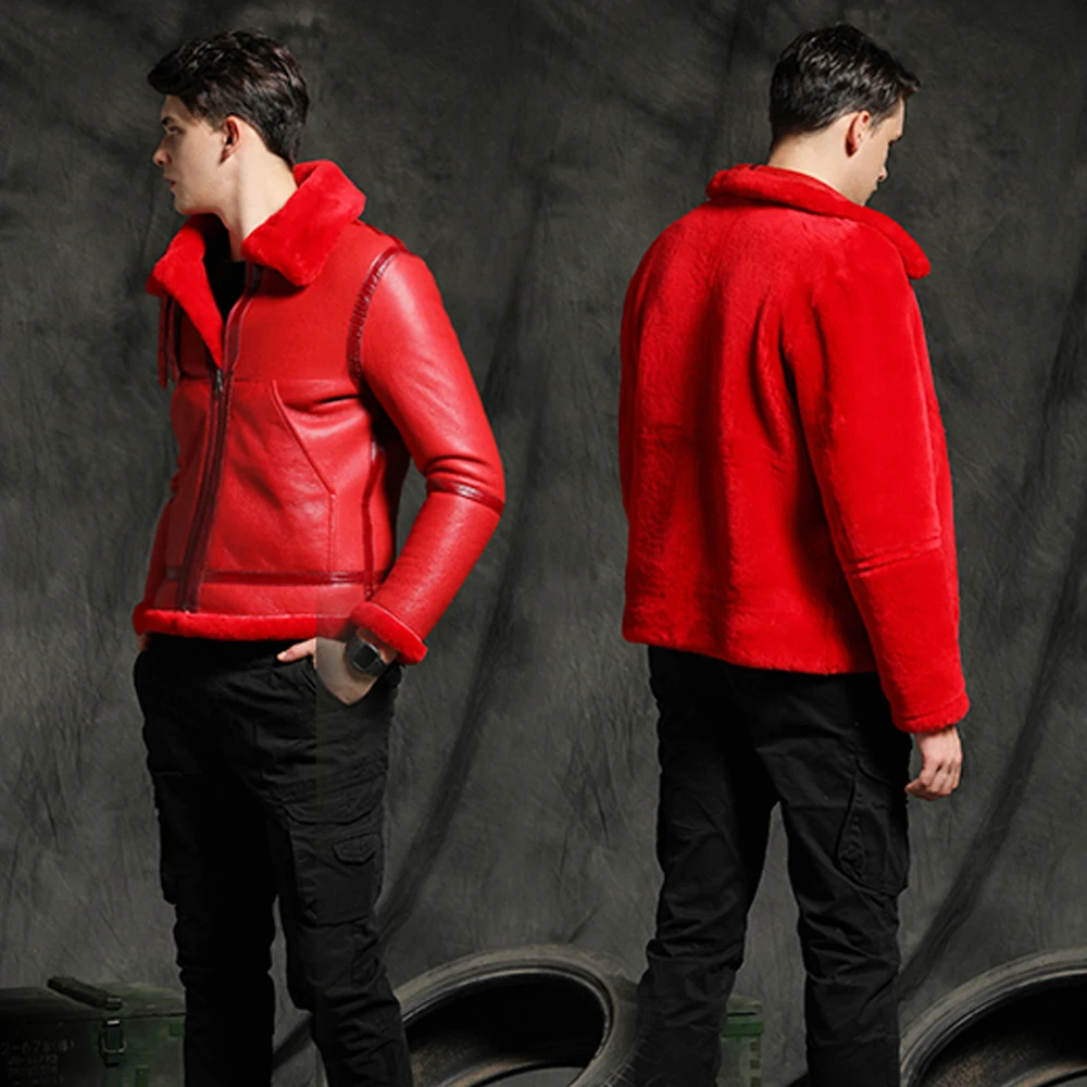 Двухсторонняя одежда новинка Мужская Роскошная Толстая теплая приталенная
