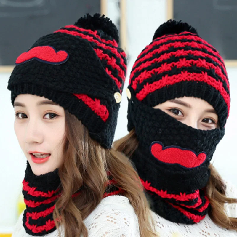 Борода стиль шеи лыжный с подогревом шапка и шарф холодная теплая меховая