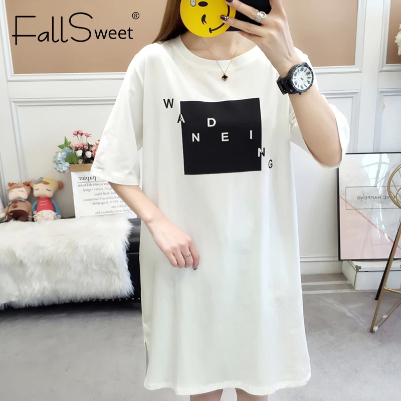 FallSweet летняя ночная рубашка мягкая Пижама с круглым вырезом женское нижнее белье
