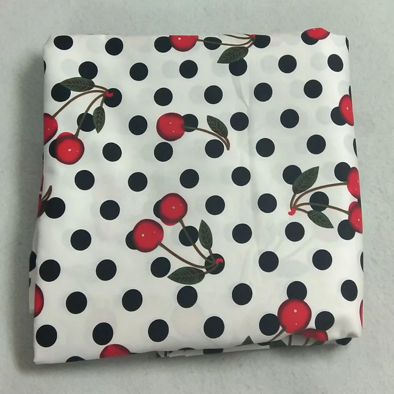 Хлопчатобумажная ткань с принтом в горошек 50x140 см | Дом и сад