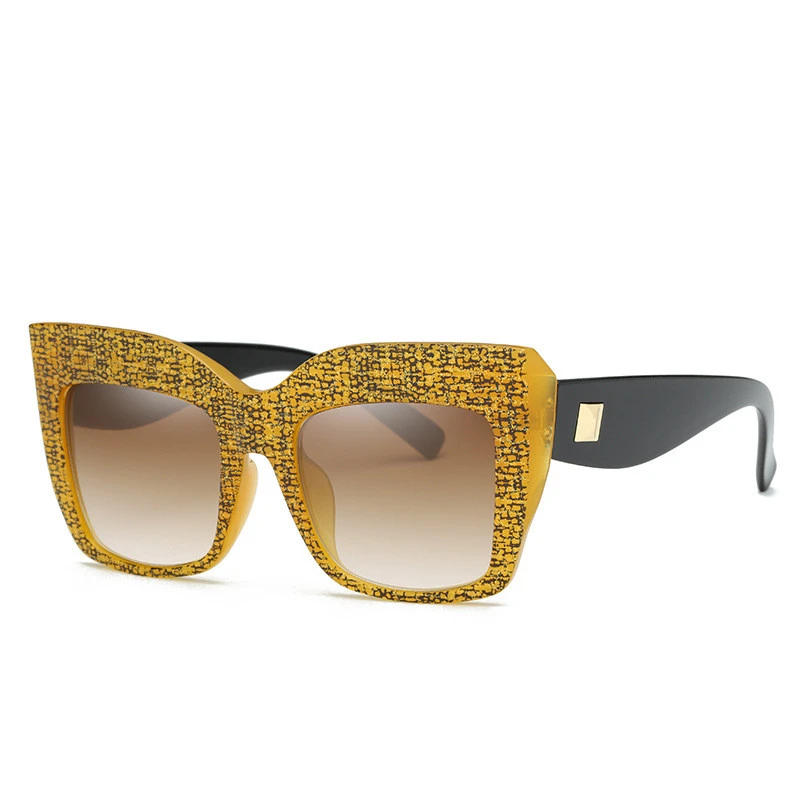 Очки солнцезащитные женские в винтажном стиле квадратные с градиентными линзами