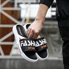 Шлепанцы мужские летние Нескользящие, сандалии в Корейском стиле, пляжная обувь для пар, большие размеры 50