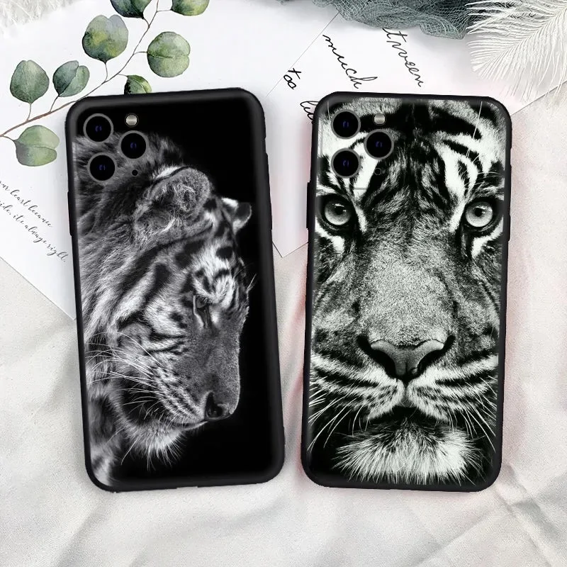 Роскошный мягкий силиконовый чехол для телефона из ТПУ с тигром iPhone 12Pro Max 12 Mini XR X