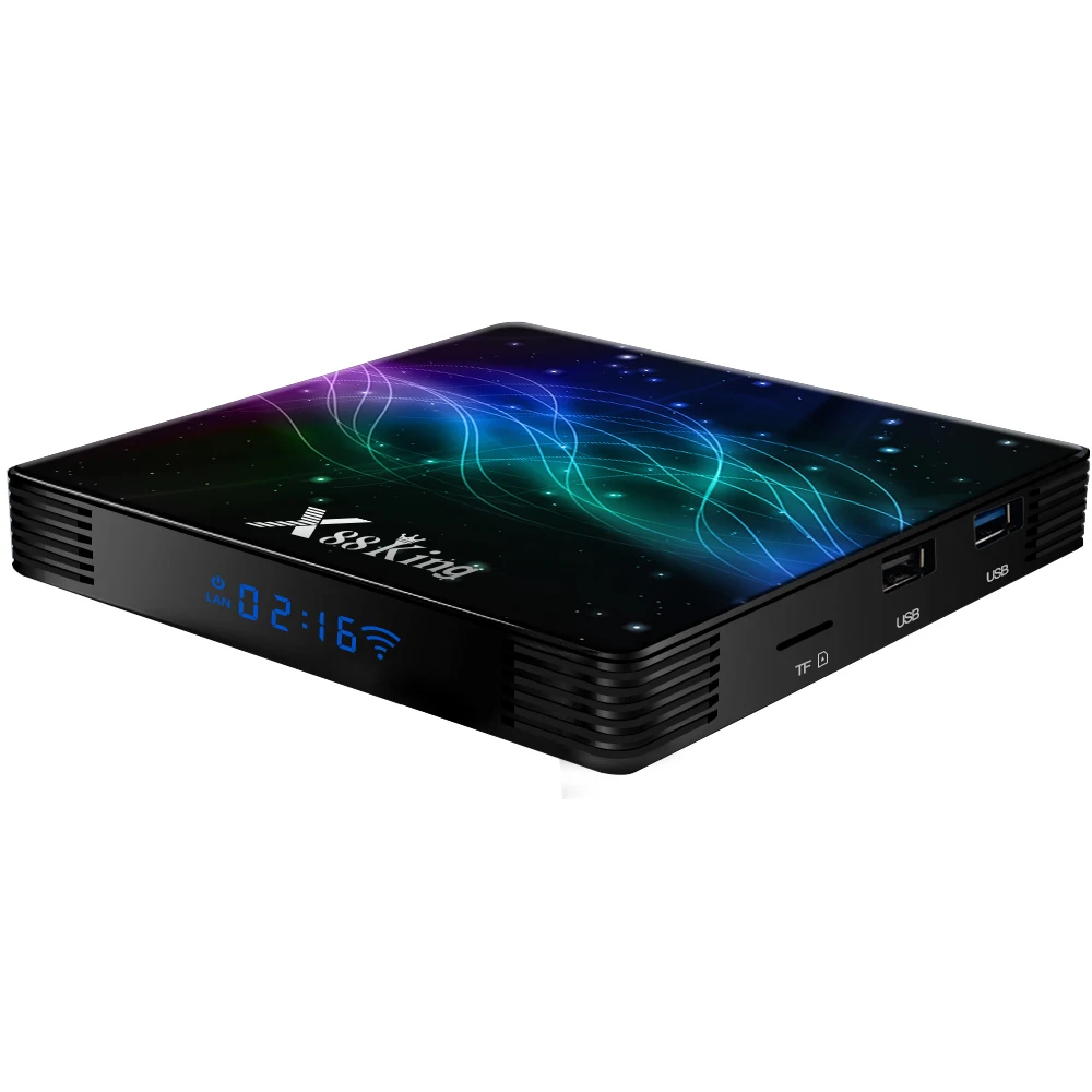 Приставка Смарт ТВ большинство приложений Android 9 0 X88 King Amlogic S922x Bt Wifi 1000M шесть ядер