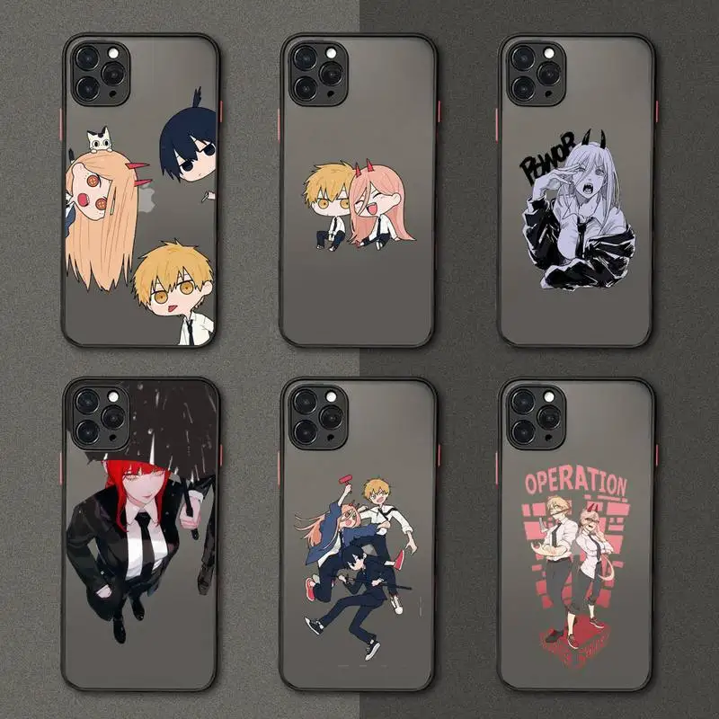 

Chainsaw Man Japan anime Phone Case matte transparent For iphone 7 8 11 12 plus mini x xs xr pro max cover