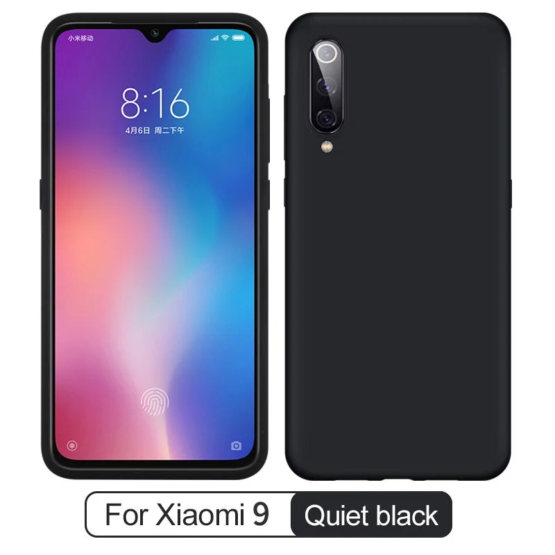 Ультратонкий чехол из жидкого силикона для Xiaomi Mi 9 Redmi 7 Note мягкая задняя крышка