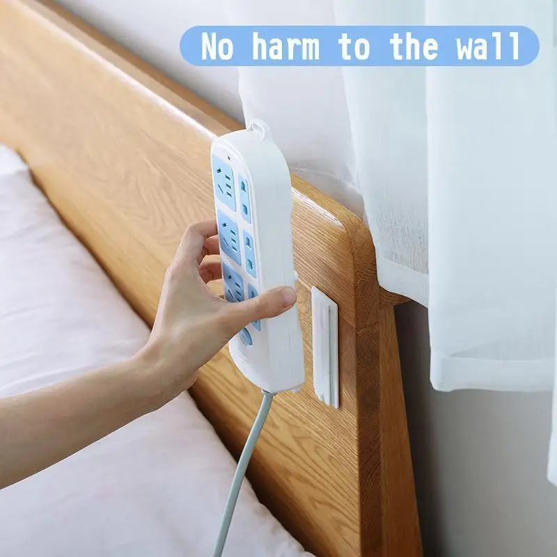 

Patch panel holder Wall-mounted Cable Patch Holders Traceless Punch Free Patch Board Racks Hanging Socket Organizer Holder