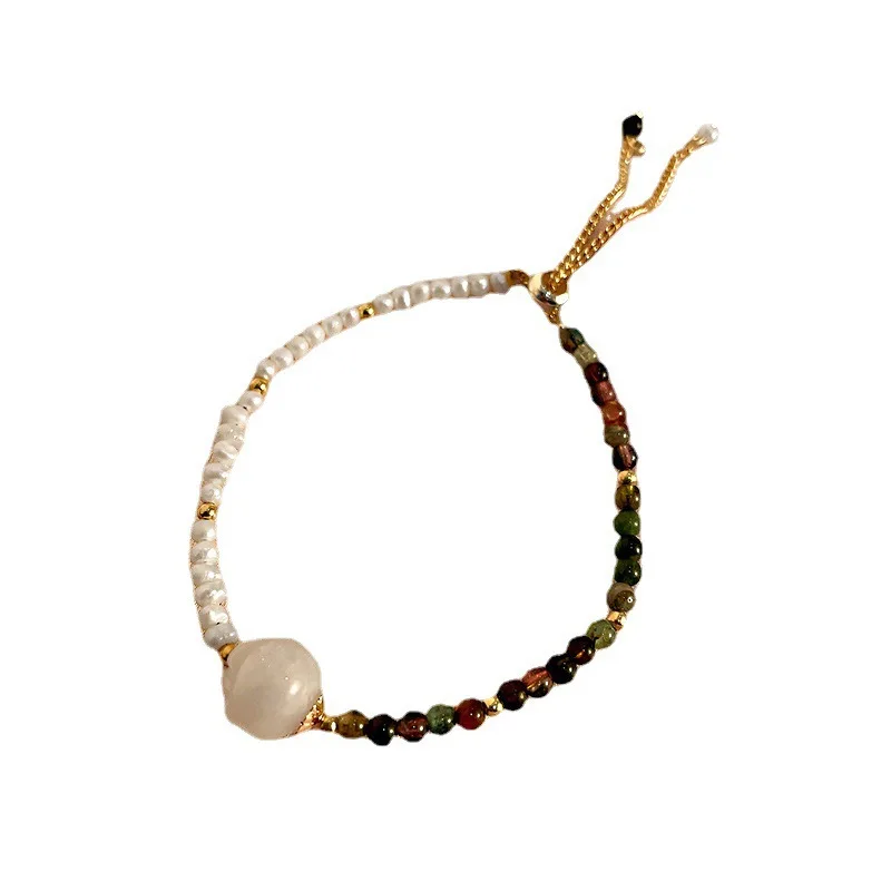 

GC-1011 Ethnic style pearl rice bead bracelet temperament net celebrity fashion personality trendy bracelet bracelet women