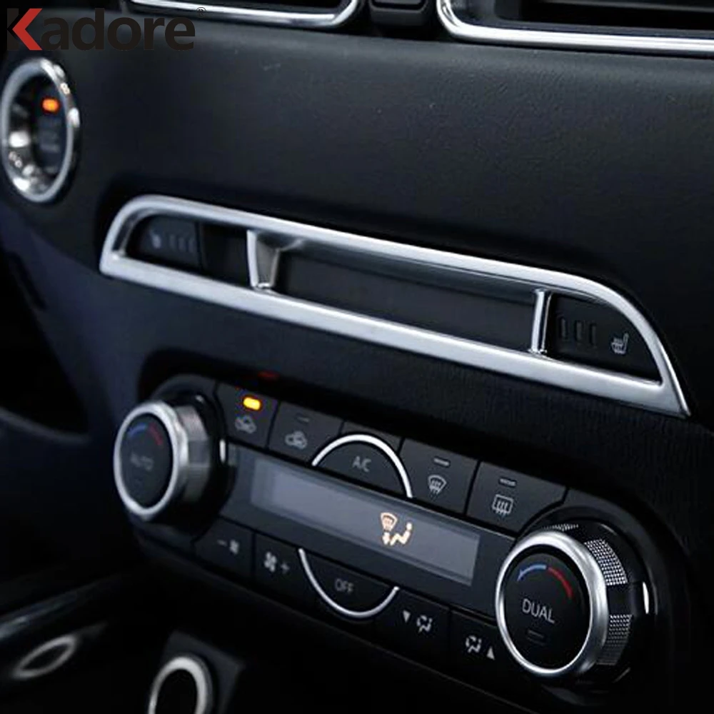 Для Mazda CX 5 CX5 8 CX8 2017 2018 2019 2020 ABS центр управления CD панель украшение крышка отделка