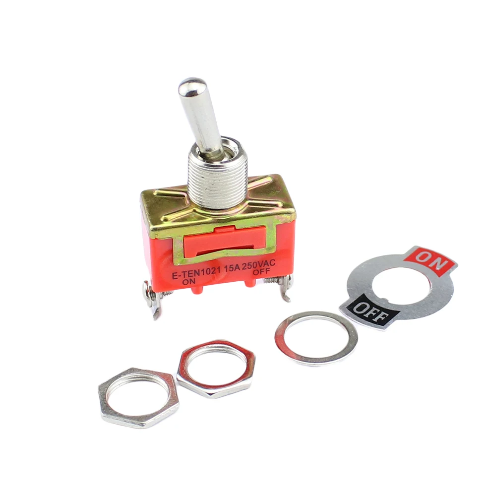 1 шт. AC 250V 15A 2 Pin DPDT On/Off позиции Мини тумблер E TEN1021 оранжевый|dpdt mini switch|dpdt toggle switchdpdt