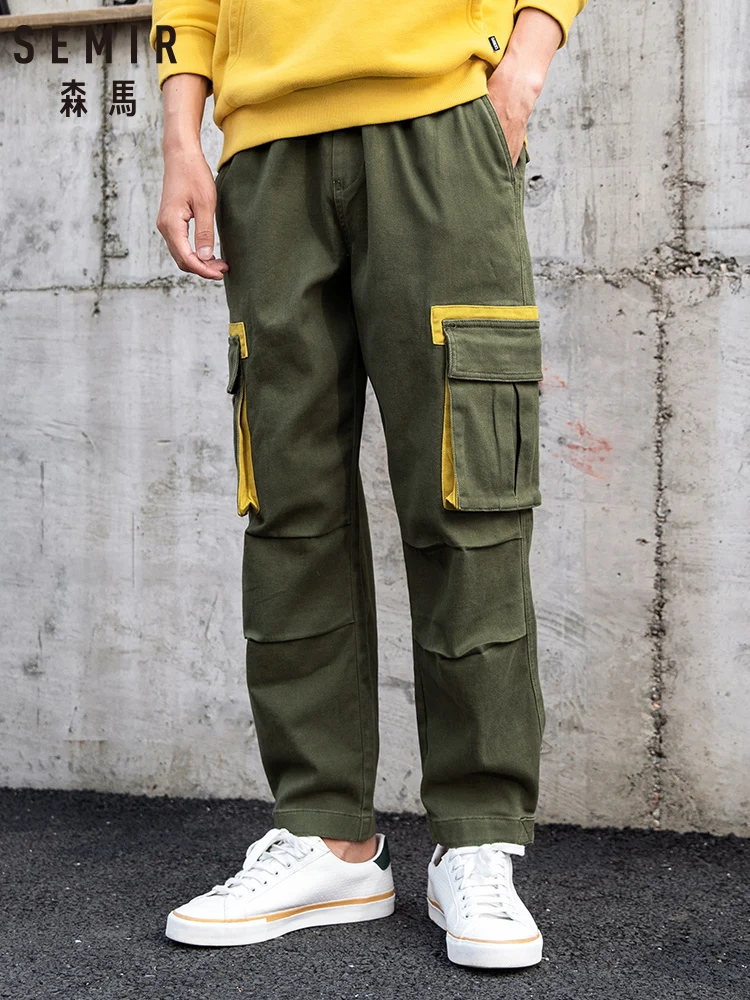 Брюки SEMIR мужские с карманами повседневные штаны свободные для зимы