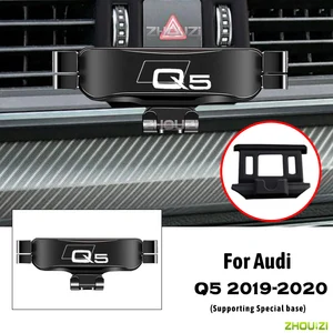 car mobile phone holder air vent outlet clip stand gps gravity navigation bracket for audi q5 2019 2020 car accessories free global shipping