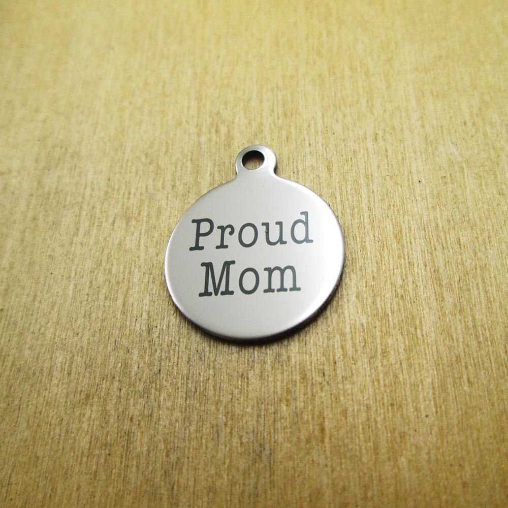 Подвески из нержавеющей стали с лазерной гравировкой сделай сам 10 шт./лот Proud