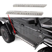 hdrc stainless steel foot pedal side pedal guard frame anti slide plate used for 1 10 rc tracked vehicle trx6 g63 auto parts