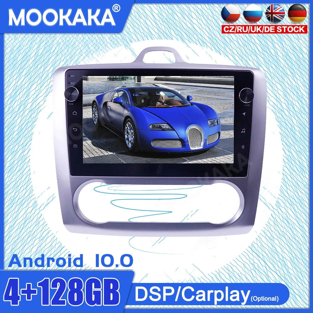 

4 + 128G Android 10 для Ford Focus 2004-2011 Автомобильный GPS-навигатор Автомагнитола стерео видео мультимедийный плеер головное устройство Carplay