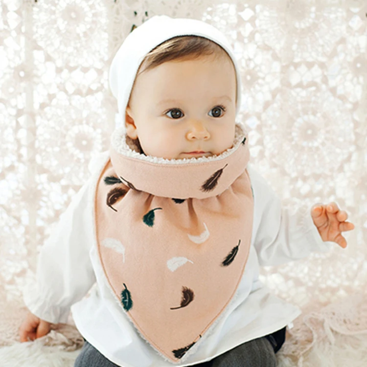 Детские нагрудники уплотненный зимний хлопчатобумажный шарф для новорожденных