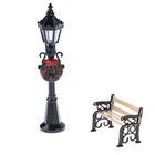 Миниатюрный Рождественский уличный фонарь для кукольного домика, 2 шт.компл. 112