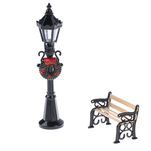 Миниатюрный Рождественский уличный фонарь для кукольного домика, 2 шт.компл. 112