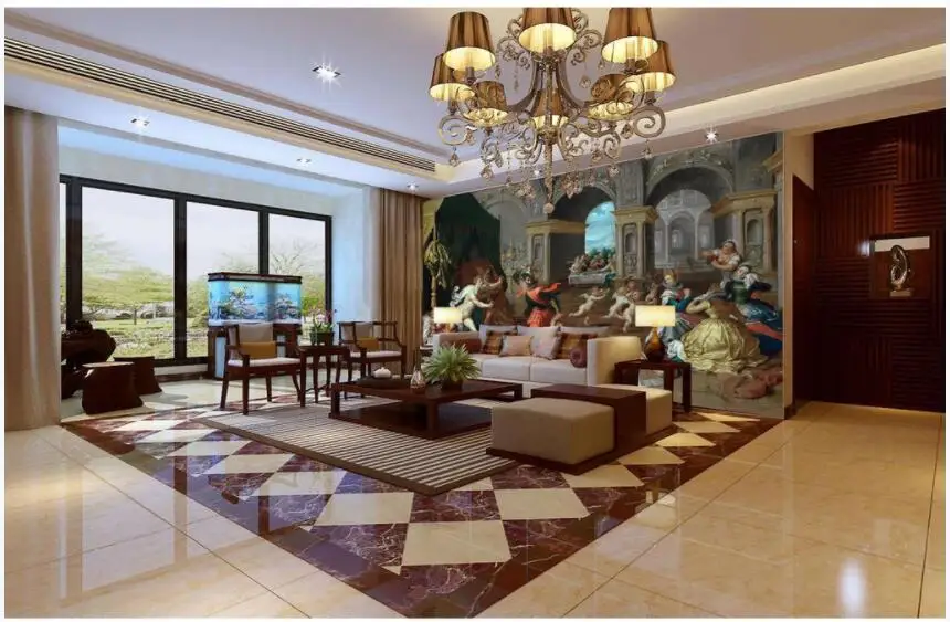 Настенная 3d Бумага фото на заказ ручная роспись дворец Голая девушка АРКА