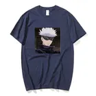 Мужские и женские футболки juютсу Kaisen, аниме футболка, топы, футболка с коротким рукавом в стиле Харадзюку, летняя футболка Gojo Satoru