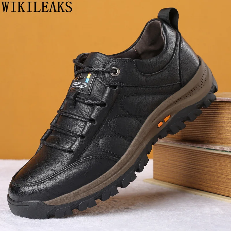 

Brown Men Shoes Casual Men Sneakers Black Leather Casual Shoes for Man Luxury Designer Shoes Men Zapatos Casuales De Los Hombres