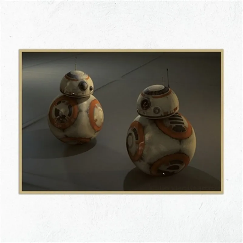 Винтажный фильм Звездные войны Сокол Миллениум робот R2-D2 звезда Плакат с эсминцем кафе бар Домашний Декор Ретро Крафт настенная бумажная наклейка