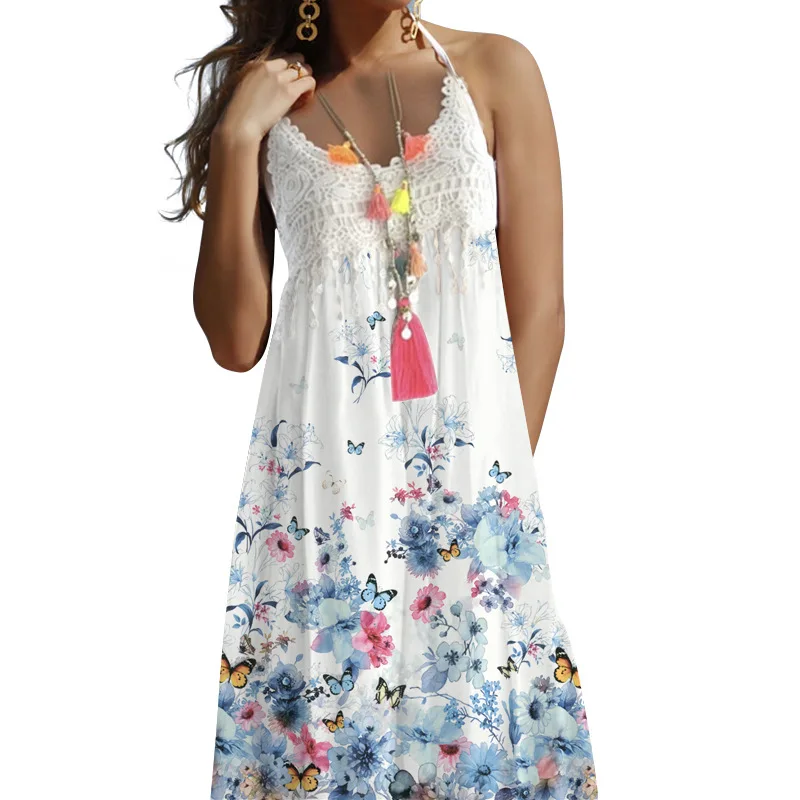 Сексуальный пляжный сарафан размера плюс 2020 женский летний Повседневный с