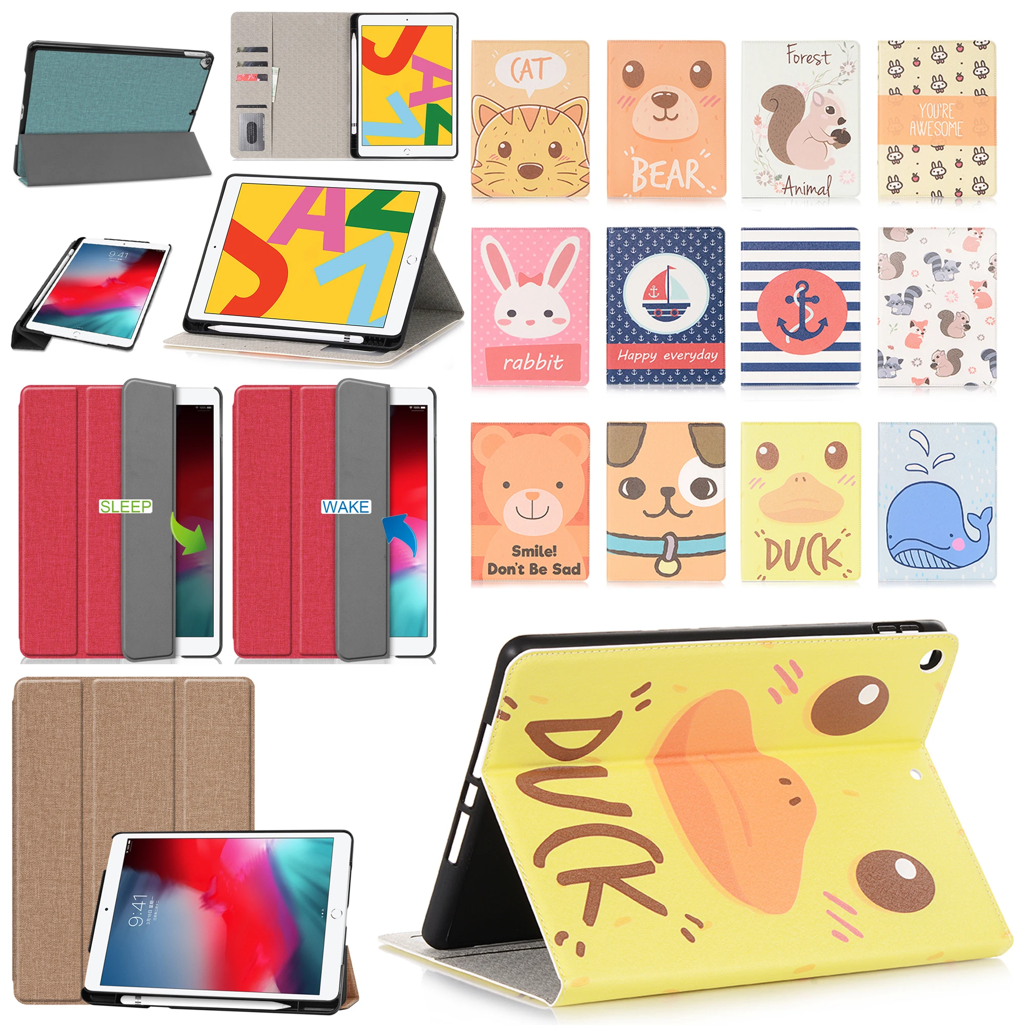 Умный кожаный чехол для iPad 10 2 2019 с держателем карандашей дюйма A2200 A2232 A2198 A2197