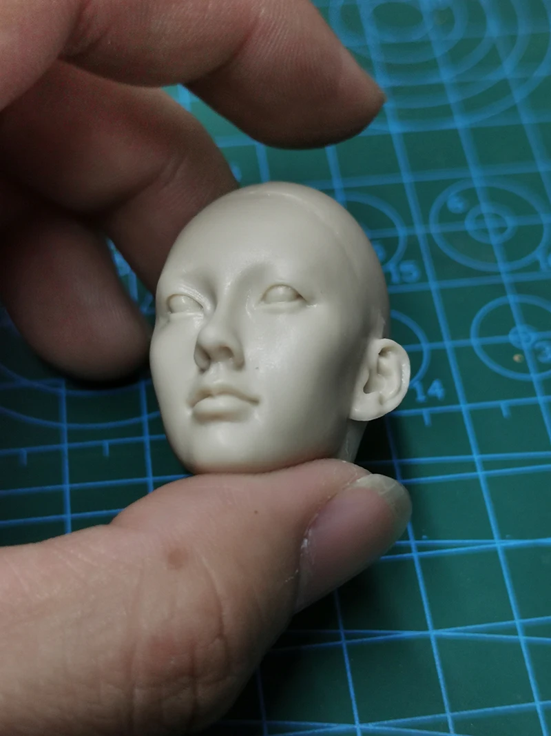 

1/6 Scale Female Beauty Unpainted Head Models Ping grievance Expression for Toys Gifts Collections Practice