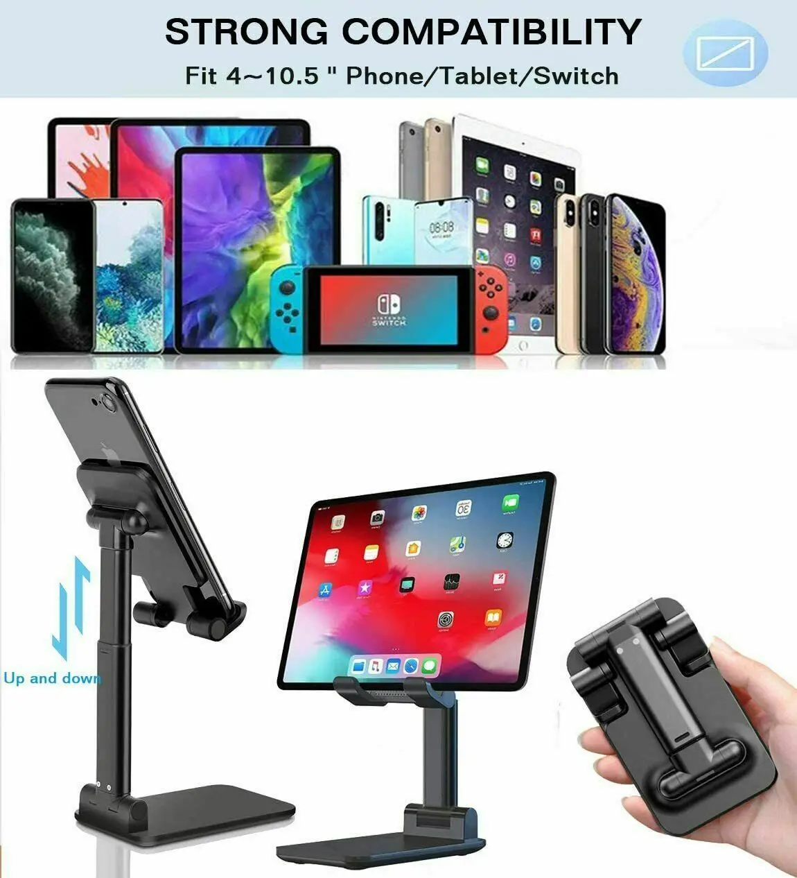folding retractable mobile phone stand desktop holder portable tablet stand lazy people stand easy mount stand phone acc free global shipping