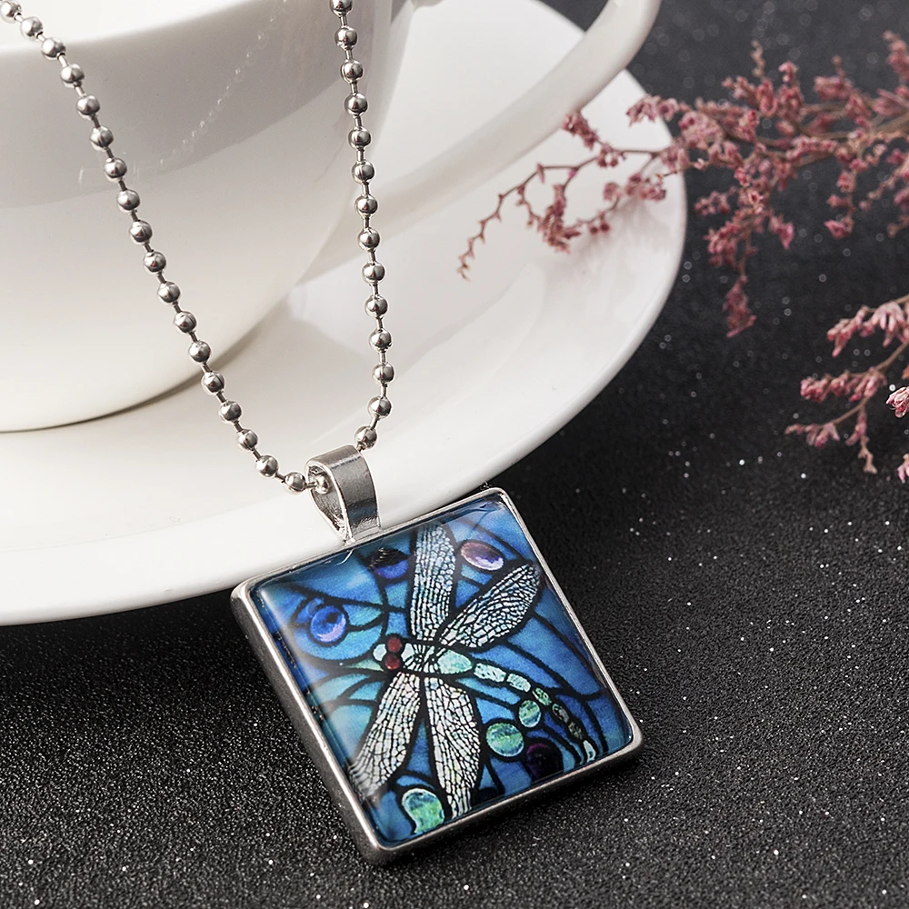 Blue Dragonfly Pendant Necklace for Women - Mystical Insect Jewelry, Perfect for Spring Garden image 3